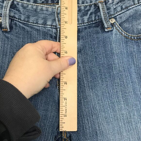 Ann Taylor LOFT Jeans Womens 8 Medium Blue Straight Leg Cotton Stretch Mid Rise - Picture 9 of 11